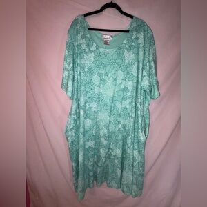 Plus Size All American Comfort Relaxed Green Oversized Midi Dress